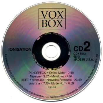 2CD Krzysztof Penderecki: Ionisation