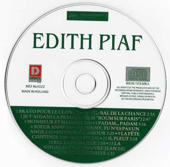 CD Edith Piaf: Edith Piaf Vol 1.