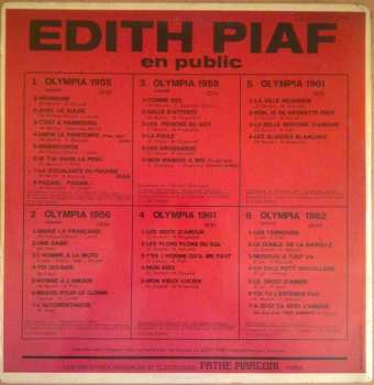 3LP Edith Piaf: En Public (Olympia 1955 1956 1958 1961 1962)
