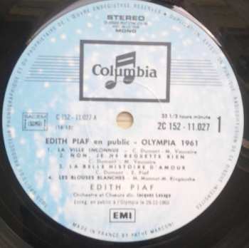 3LP Edith Piaf: En Public (Olympia 1955 1956 1958 1961 1962)