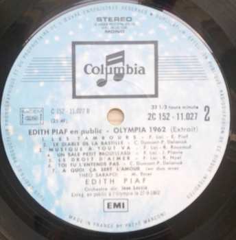 3LP Edith Piaf: En Public (Olympia 1955 1956 1958 1961 1962)
