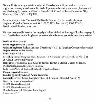 CD Richard Hickox: Symphony No. 1, A Tribute, Sinfonia Concertante