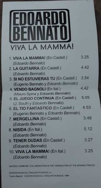 CD Edoardo Bennato: Viva La Mamma!