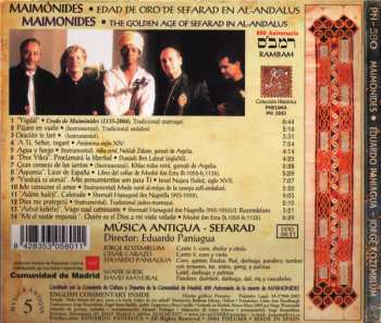 CD Eduardo Paniagua: Maimonides - Edad de Oro de Separad En Al-Andalus