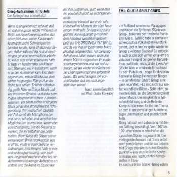 CD Edvard Grieg: Lyrische Stücke • Lyric Pieces