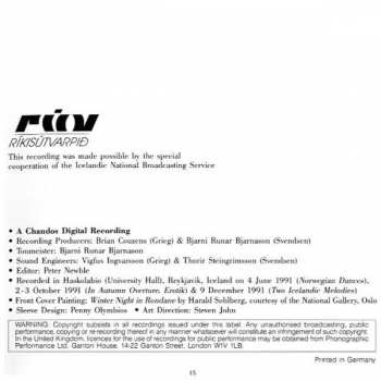 CD Edvard Grieg: Old Norwegian Romance / Norwegian Dances / In Autumn Overture / Erotik (From Lyric Pieces) / Two Icelandic Melodies