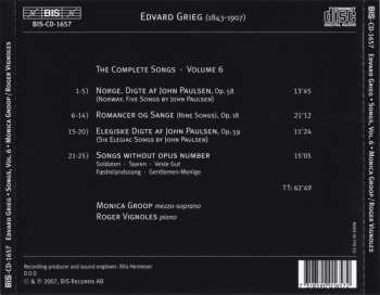 CD Edvard Grieg: The Complete Songs Vol. 6