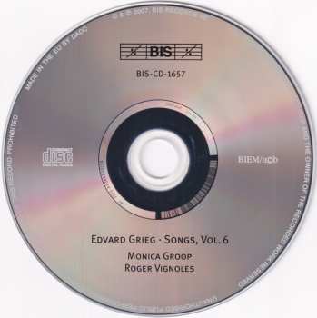 CD Edvard Grieg: The Complete Songs Vol. 6