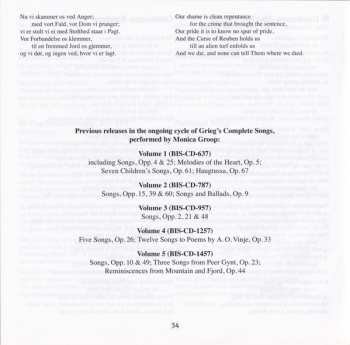 CD Edvard Grieg: The Complete Songs Vol. 6