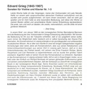 CD Edvard Grieg: Violin Sonatas Nos. 1-3