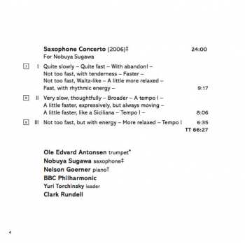 CD Nelson Goerner: Trumpet Concerto - Concerto For Piano And Wind 'Homages' - Saxophone Concerto