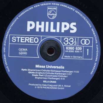 LP Eela Craig: Missa Universalis