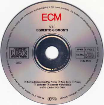 CD Egberto Gismonti: Solo