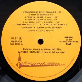 LP Egisto Macchi: Antonio Gramsci (I Giorni Del Carcere)