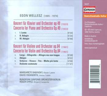 CD Rundfunk-Sinfonieorchester Berlin: Piano Concerto = Klavierkonzert - Violin Concerto = Violinkonzert