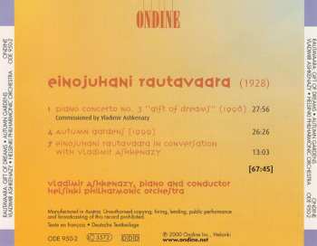 CD Vladimir Ashkenazy: Piano Concerto No. 3 "Gift Of Dreams"; Autumn Gardens