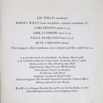 CD Barney Wilen: Eje Thelin 1966 With Barney Wilen