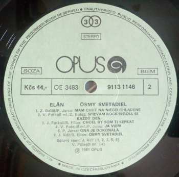 LP Elán: Ôsmy Svetadiel = The Eighth Continent