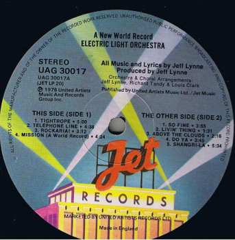 LP Electric Light Orchestra: A New World Record
