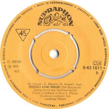 SP Elena Lukášová: Rozdej Vůni Snům / To Je Tím, Že O Mně Málo Víš