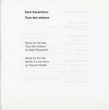 CD Eleni Karaindrou: Tous Des Oiseaux