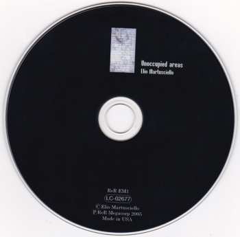 CD Elio Martusciello: Unoccupied Areas