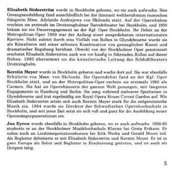 CD Elisabeth Söderström: Kodály - Tchaikovsky - Dvořák - Purcell - Wennerburg - Geijer - Rossini
