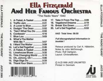 CD Ella Fitzgerald And Her Famous Orchestra: "The Radio Years" 1940