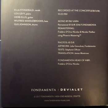 CD Ella Fitzgerald: Live At The Concertgebouw 1961