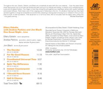 CD Ellery Eskelin with Andrea Parkins & Jim Black: One Great Night...Live