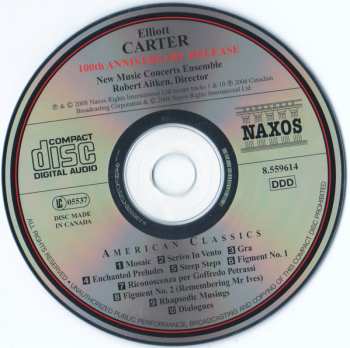 CD/DVD Elliott Carter: 100th Anniversary Release -  Mosaic / Dialogues