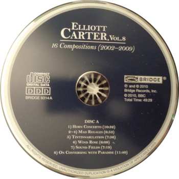 2CD Elliott Carter: 16 Compositions (2002-2009)