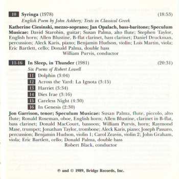 CD Elliott Carter: The Vocal Works (1975-1981)