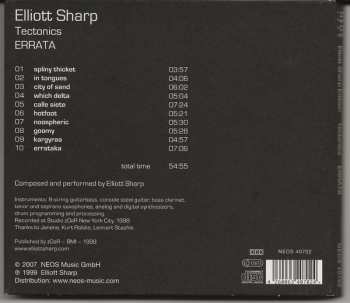 CD Elliott Sharp: Tectonics: Errata