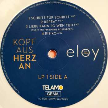 2LP Eloy de Jong: Kopf Aus Herz An LTD | NUM | CLR