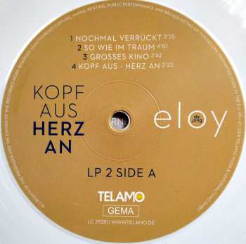 2LP Eloy de Jong: Kopf Aus Herz An LTD | NUM | CLR
