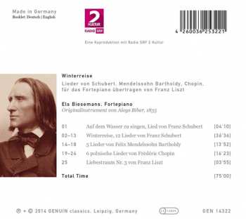 CD Els Biesemans: Winterreise (Lieder Von Schubert, Mendelssohn Bartholdy, Chopin, Für Das Fortepiano Übertragen Von Franz Liszt)