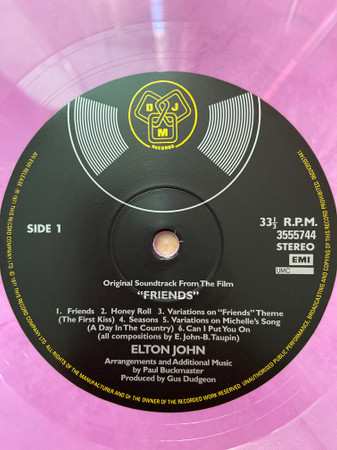 LP Elton John: Friends (Original Soundtrack) LTD | CLR