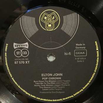 2LP Elton John: Pop Chronik
