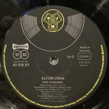 2LP Elton John: Pop Chronik