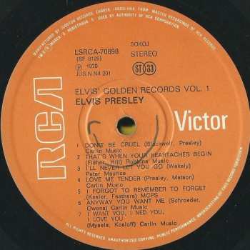 LP Elvis Presley: Elvis' Golden Records Volume 1
