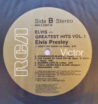 LP Elvis Presley: Elvis Greatest Hits Volume One