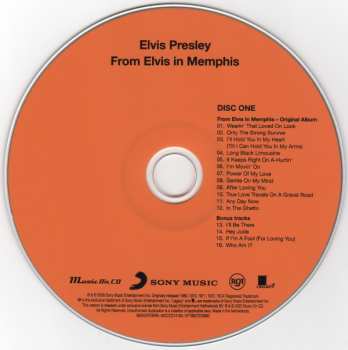 2CD Elvis Presley: From Elvis In Memphis DIGI