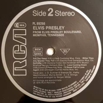 LP Elvis Presley: From Elvis Presley Boulevard, Memphis, Tennessee