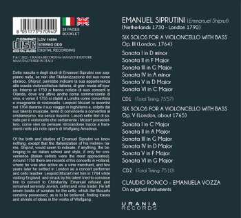 2CD Claudio Ronco: Cello Sonatas, Op. III & Op. V