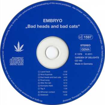 CD Embryo: Bad Heads And Bad Cats
