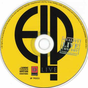 CD Emerson, Lake & Palmer: Live