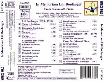 CD Emile Naoumoff: In Memorial Lili Boulanger