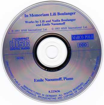 CD Emile Naoumoff: In Memorial Lili Boulanger