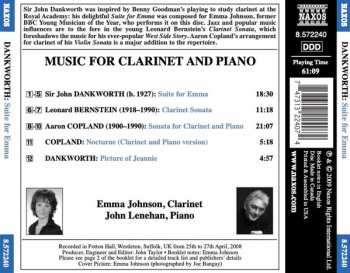 CD Leonard Bernstein: Music For Clarinet And Piano